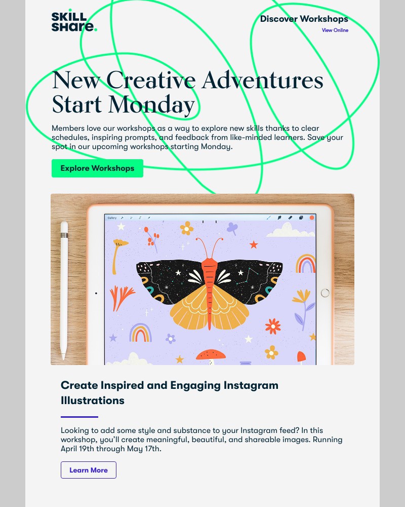 Skillshare - Starting Monday: 5 New Ways to Explore Your Creativity