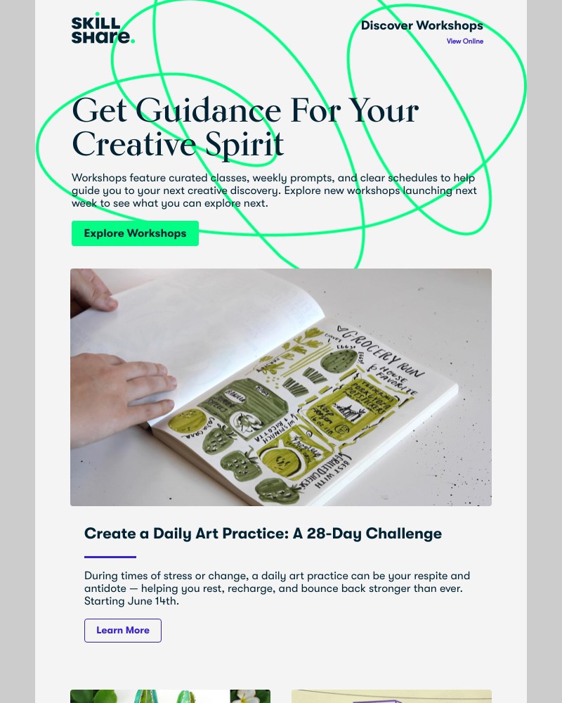 Skillshare - Starting Monday: 5 New Workshops for Sarah