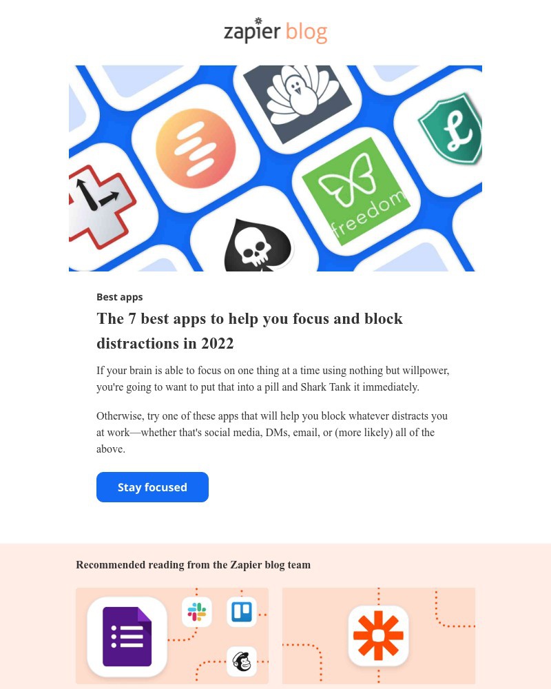 Zapier - Stay focused