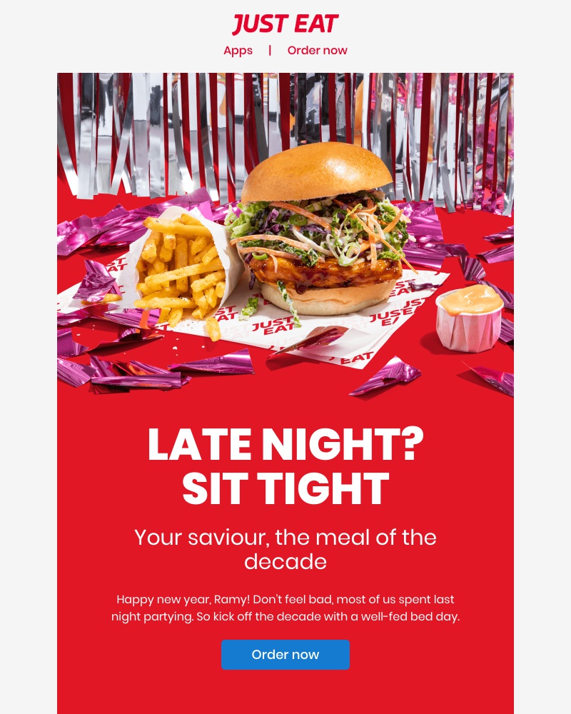 Just Eat - Stay in your PJs, Ramy