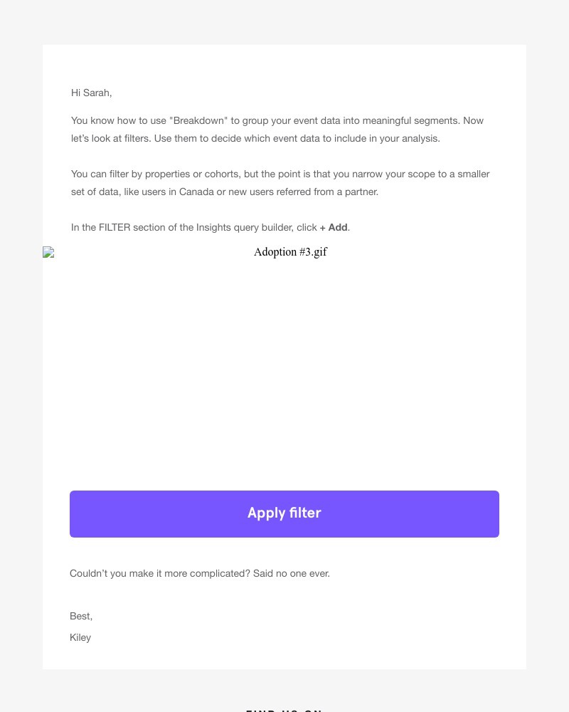 Mixpanel - Step 3: Filter your data