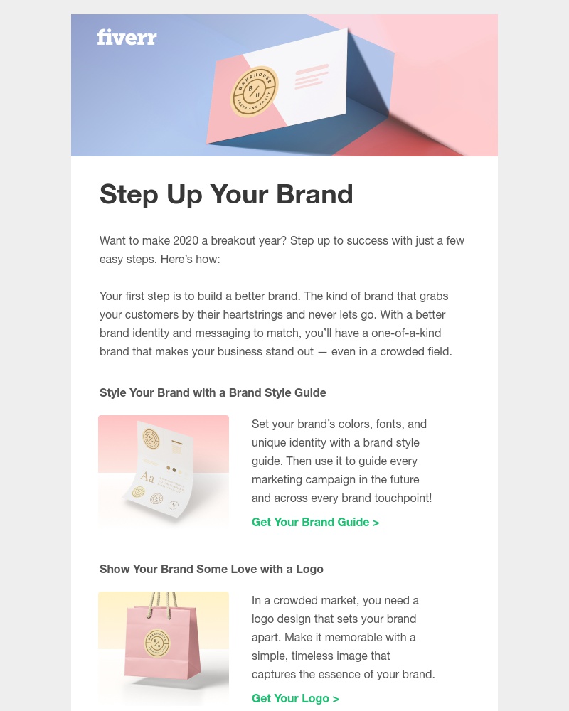 Fiverr - Step up to success in 2020: Better your brand