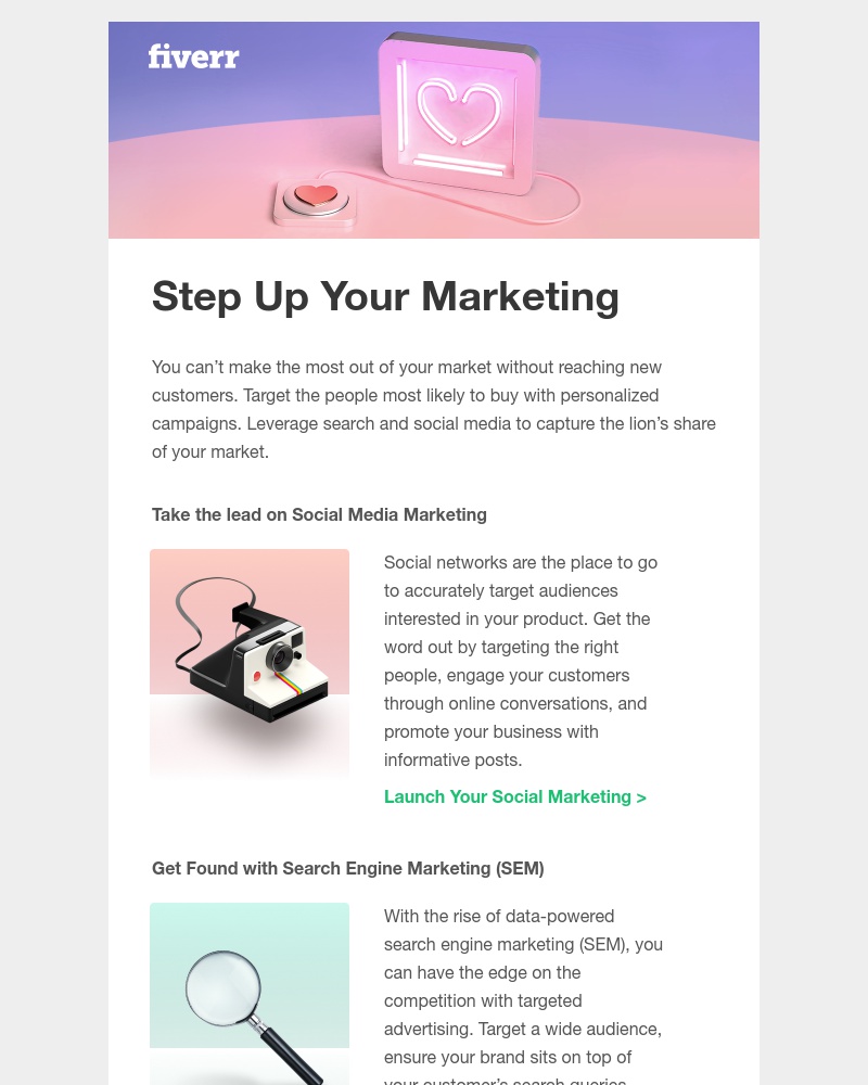 Fiverr - Step up to success in 2020: Maximize your reach