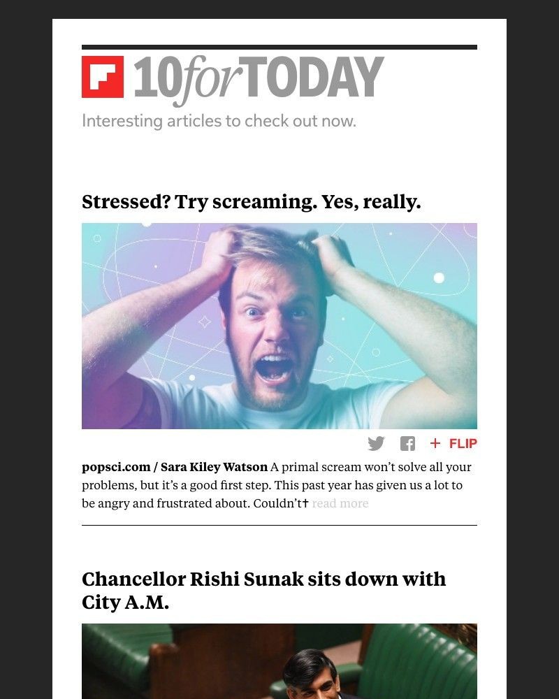 Flipboard - Stressed? Try screaming. Yes, really