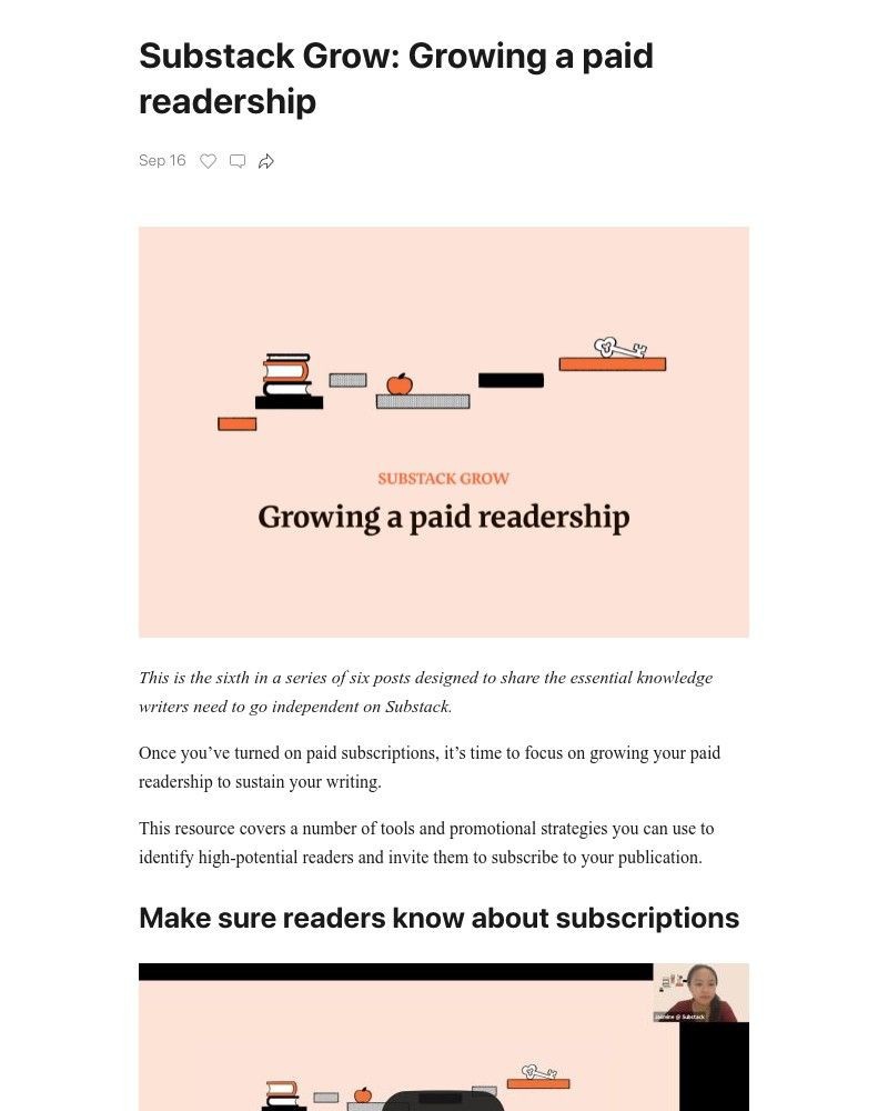 Substack - Substack Grow: Growing a paid readership