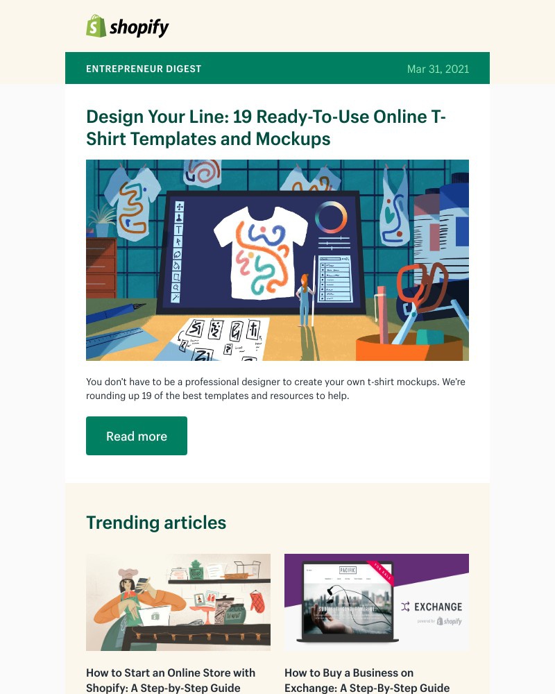 Shopify - T-shirt templates (free!) 👕