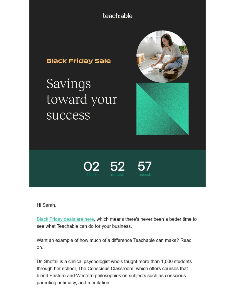 Teachable - Take your business from offline to online with our Black Friday savings