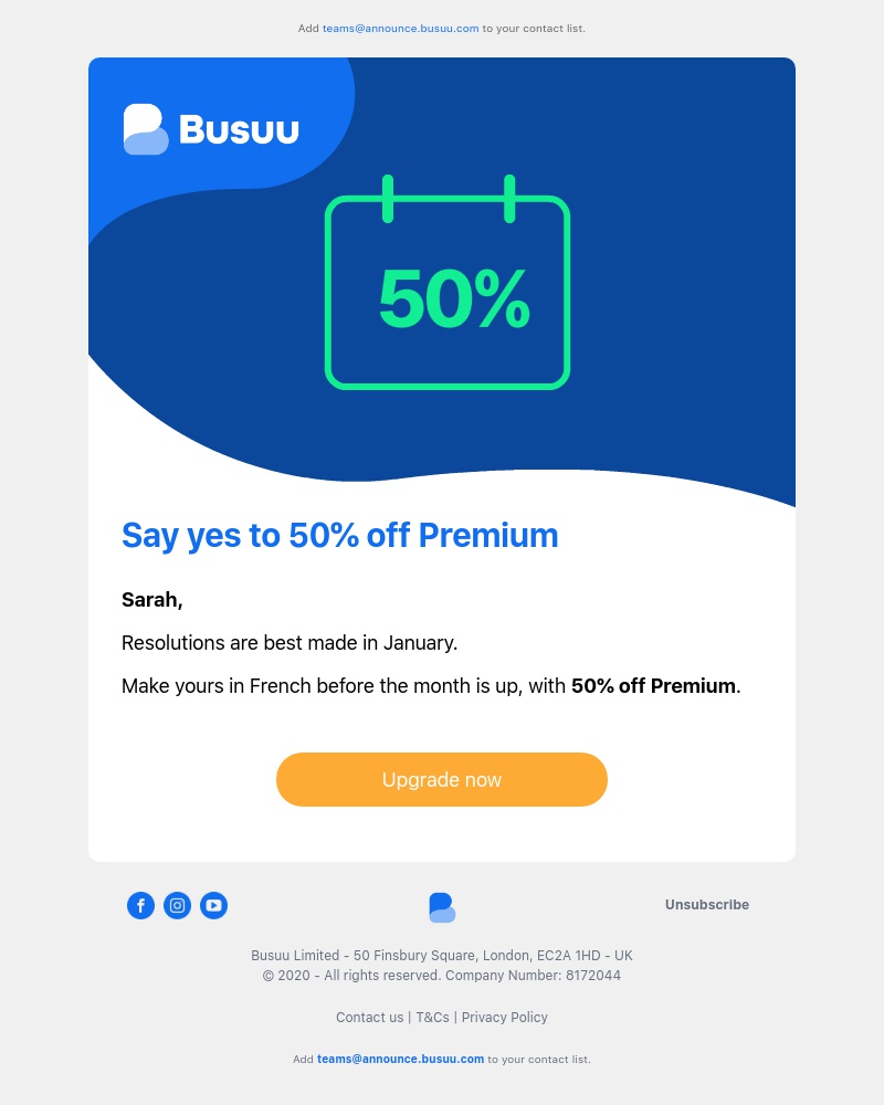 Busuu -  Talk the French talk with 50% off Premium 💬     