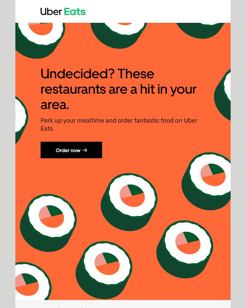 Uber Eats - Tasty treats in your area. 😛