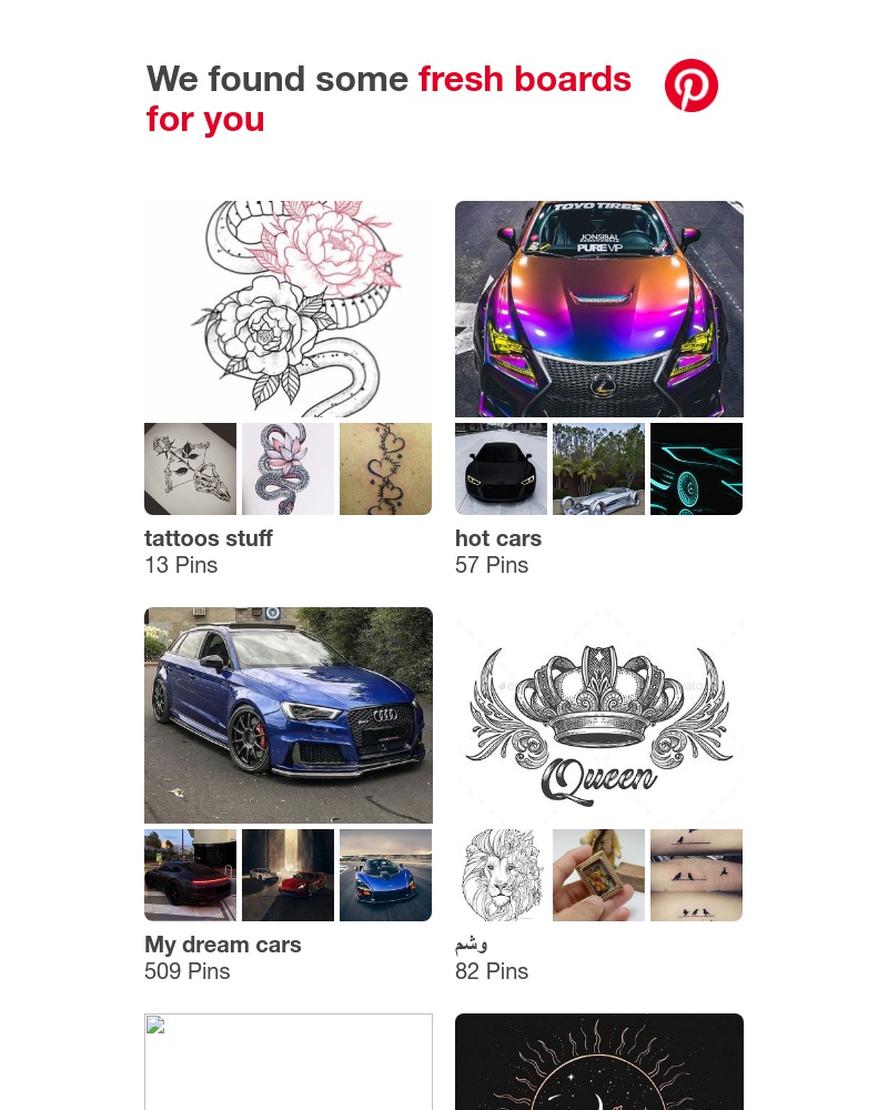 Pinterest - tattoos stuff, hot cars and 12 other boards like yours