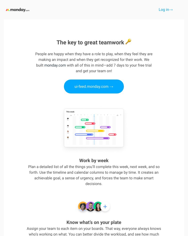 Monday - team management @UI Feed
