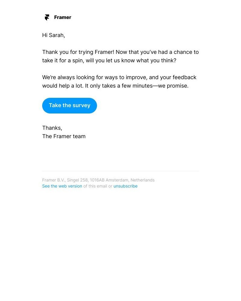 Framer - Tell us what you think