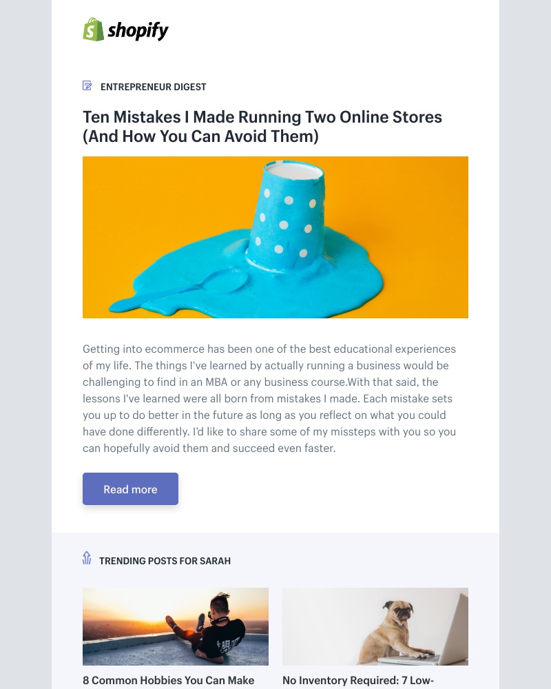 Shopify - Ten Mistakes I Made Running Two Online Stores (And How You Can Avoid Them)