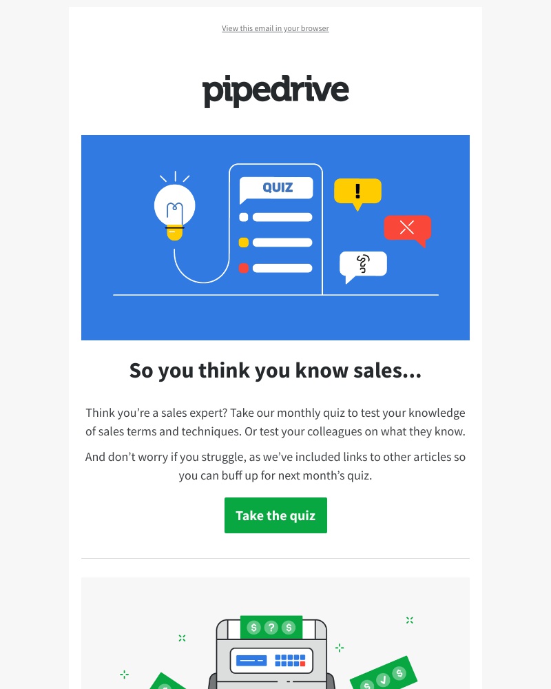 Pipedrive - 📝 Test your sales knowledge with our quiz 📝