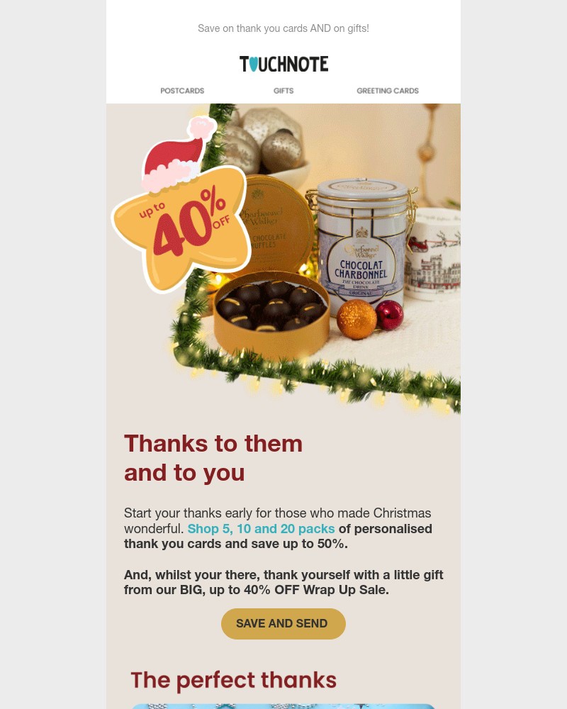TouchNote - 🔔  Thank you season has begun 🔔
