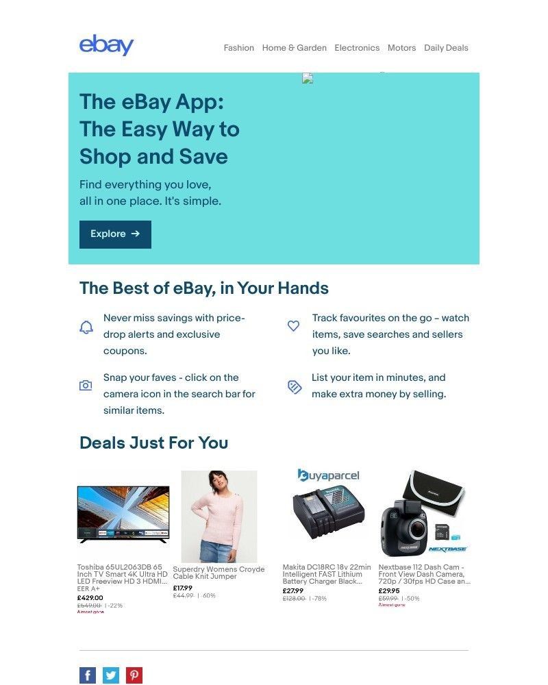  - Thanks for using the eBay app, Sarah!