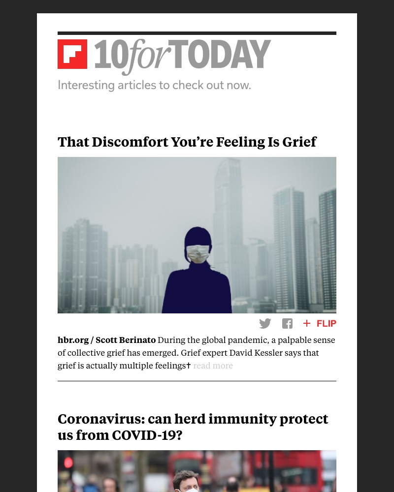 Flipboard - That discomfort you’re feeling is grief