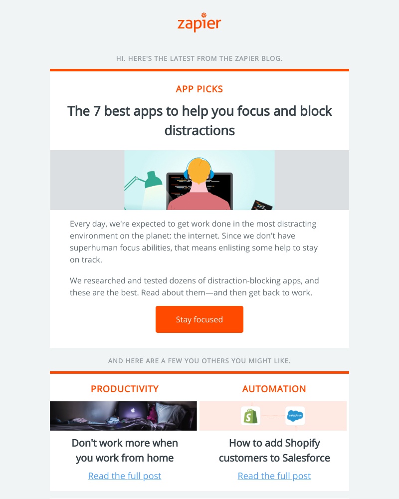 Zapier - The 7 best apps to help you focus and block distractions