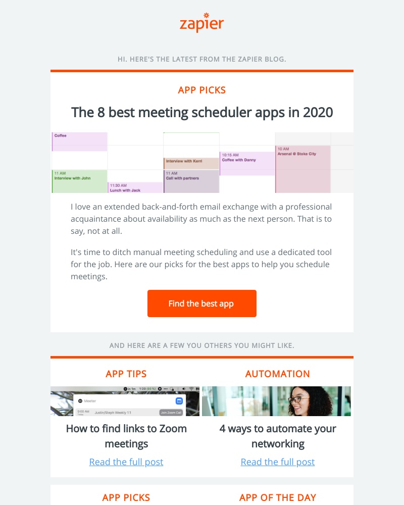 Zapier - The 8 best meeting scheduler apps in 2020