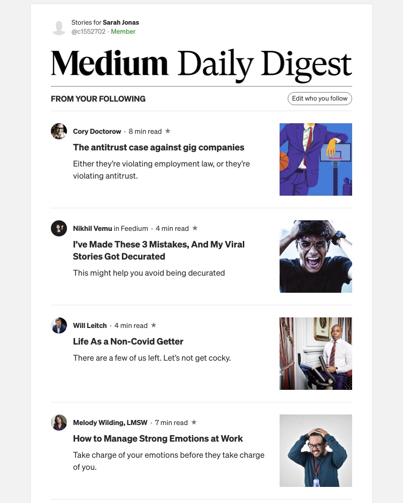 Medium - The antitrust case against gig companies | Cory Doctorow