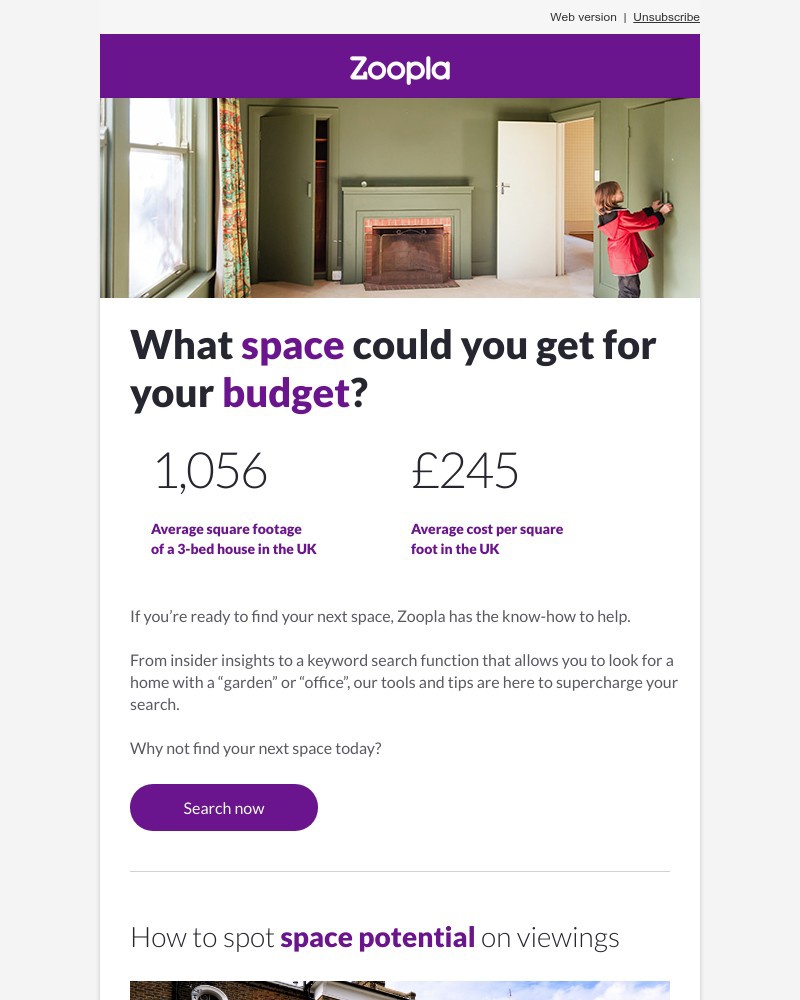 Zoopla - The average price per square foot of a 3-bed house