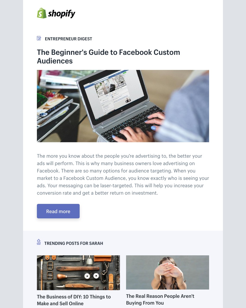 Shopify - The Beginner's Guide to Facebook Custom Audiences