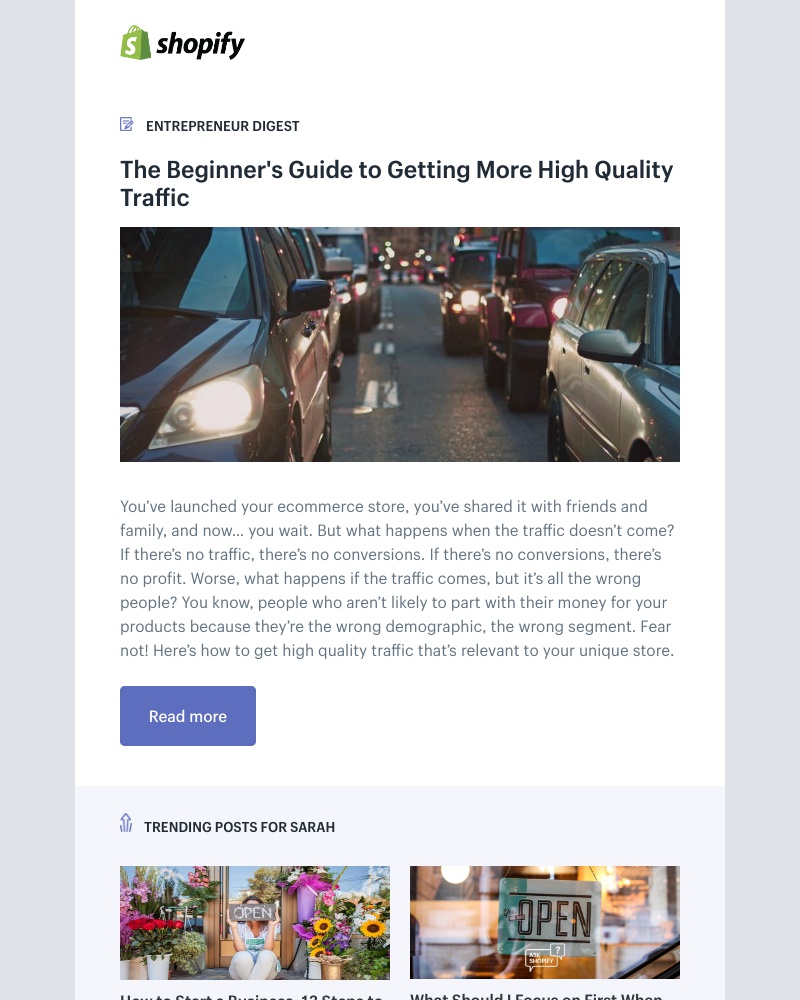 Shopify - The Beginner's Guide to Getting More High Quality Traffic