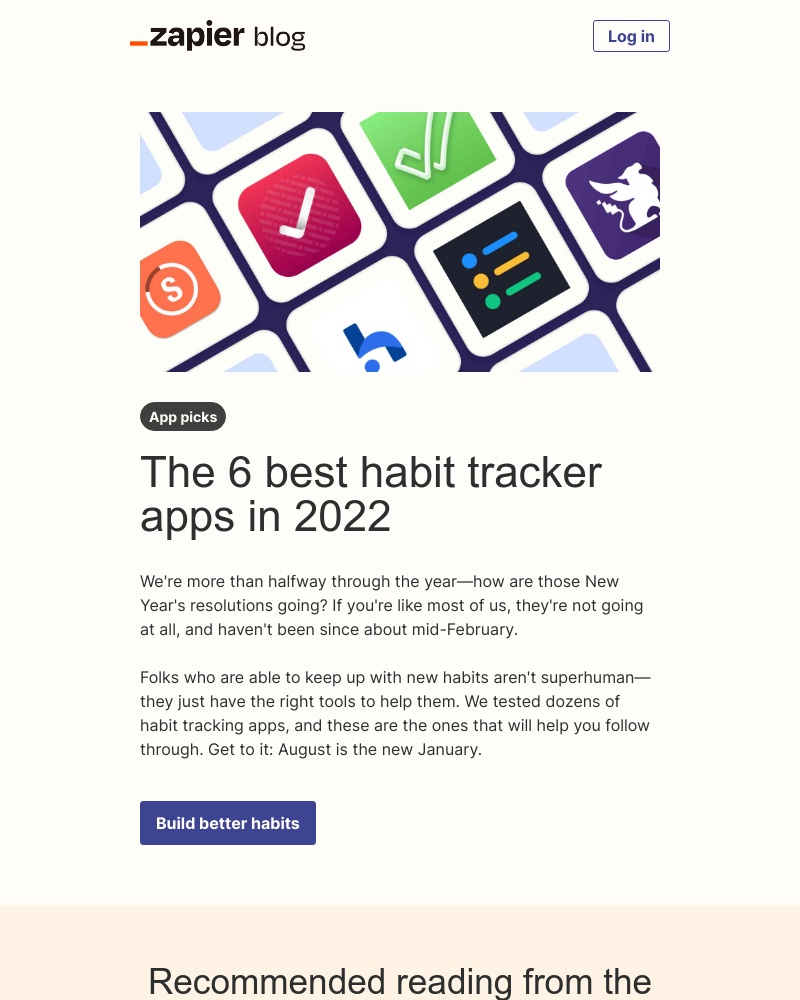 Zapier - The best habit tracker apps