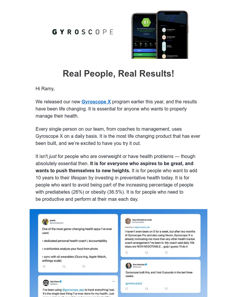 Gyroscope - “The best investment I’ve made into my health this year” 📊