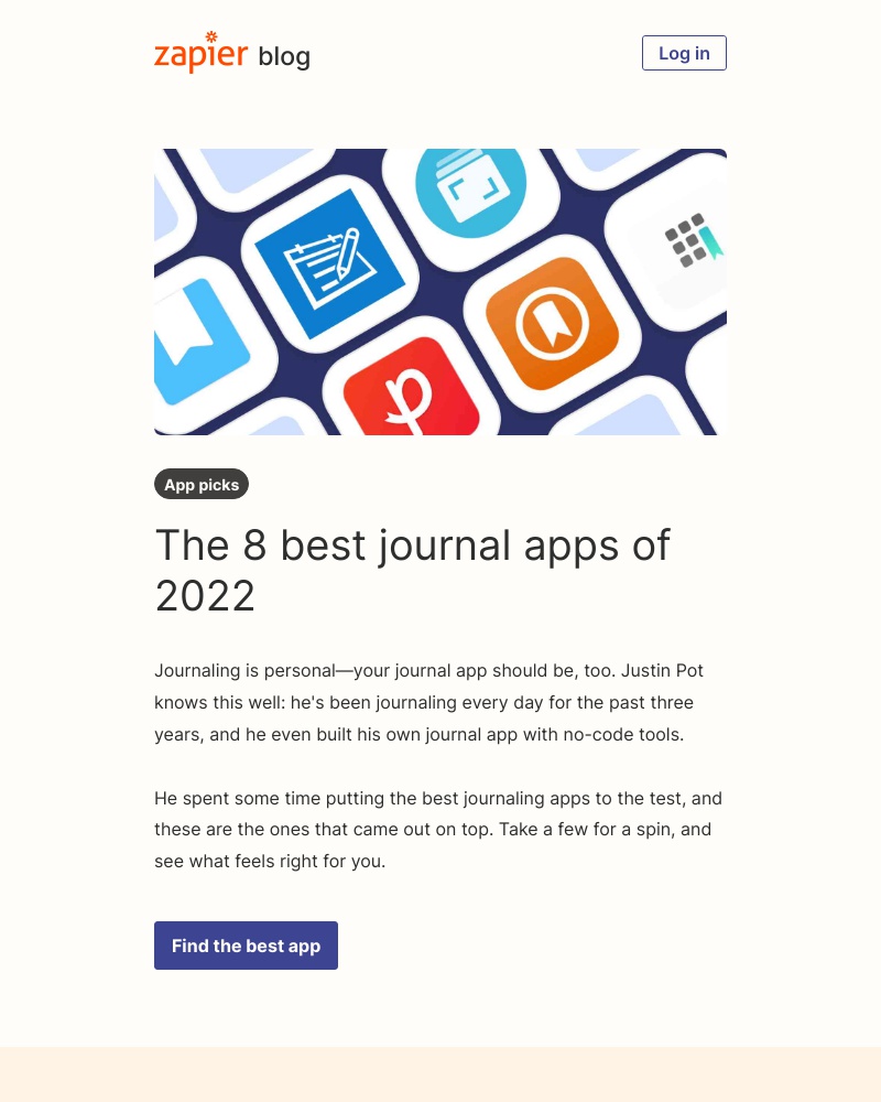 Zapier - The best journal apps of 2022