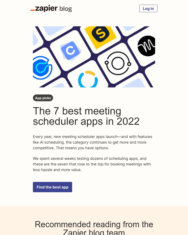 Zapier - The best meeting scheduler apps in 2022