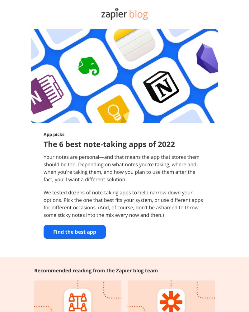 Zapier - The best note-taking apps
