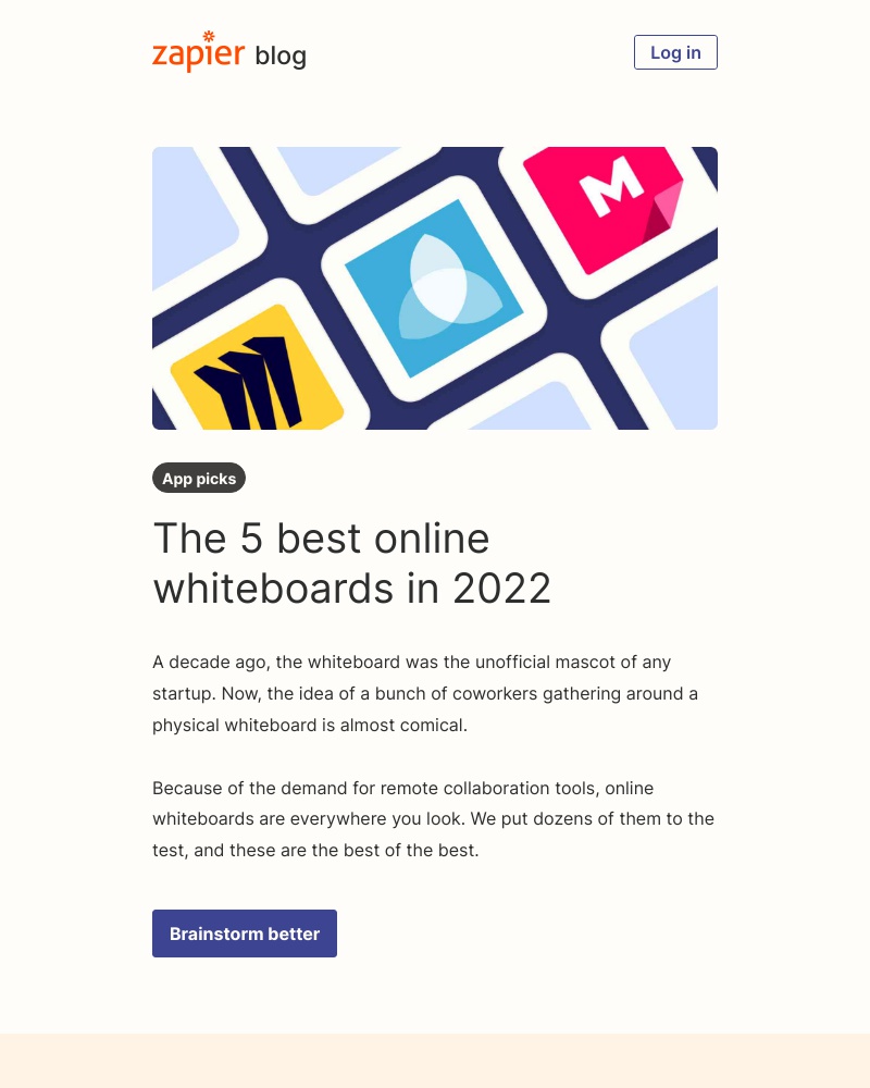 Zapier - The best online whiteboards in 2022