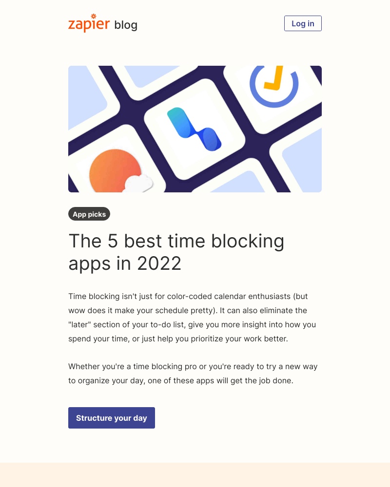 Zapier - The best time blocking apps in 2022