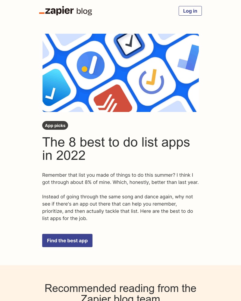 Zapier - The best to-do list apps