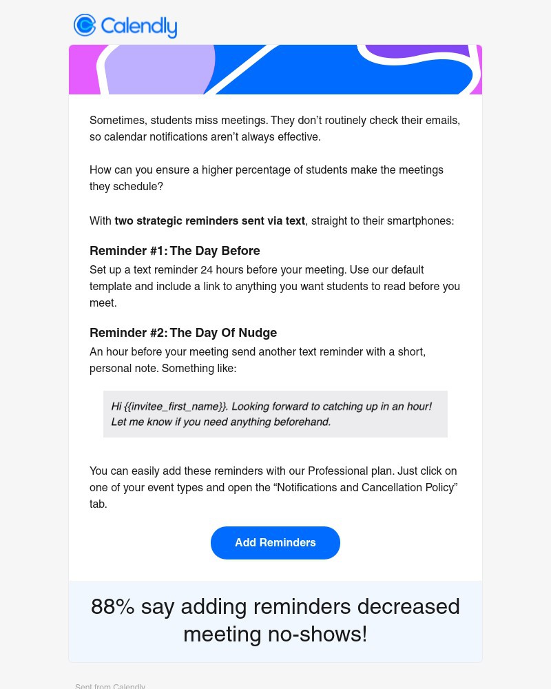 Calendly - The best way to reduce no shows