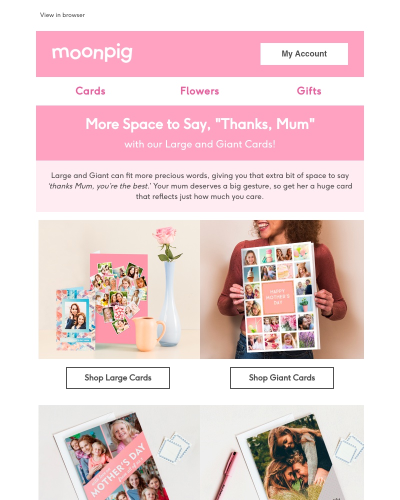 Moonpig - The BIGGEST way to make Mum proud… 🏆