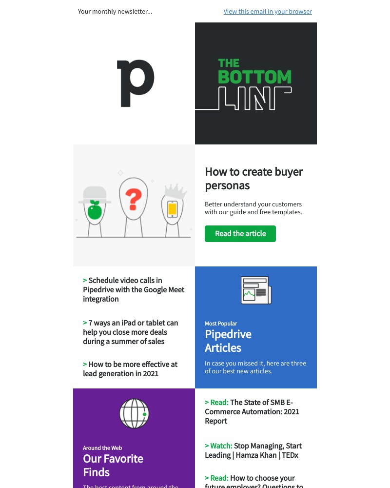 Pipedrive - The Bottom Line: July 2021 Edition