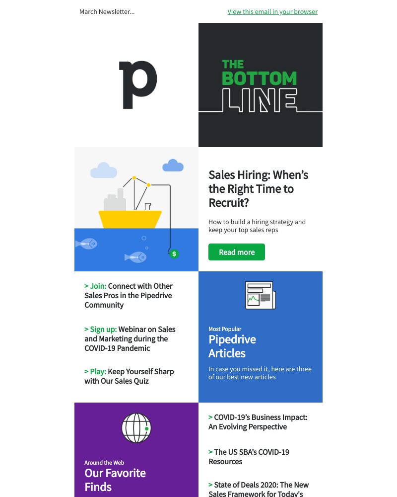 Pipedrive - The Bottom Line: March 2020 Edition