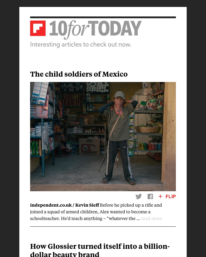 Flipboard - The child soldiers of Mexico