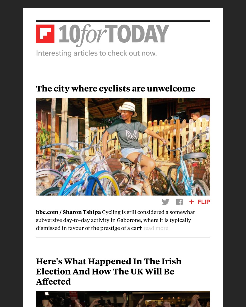 Flipboard - The city where cyclists are unwelcome