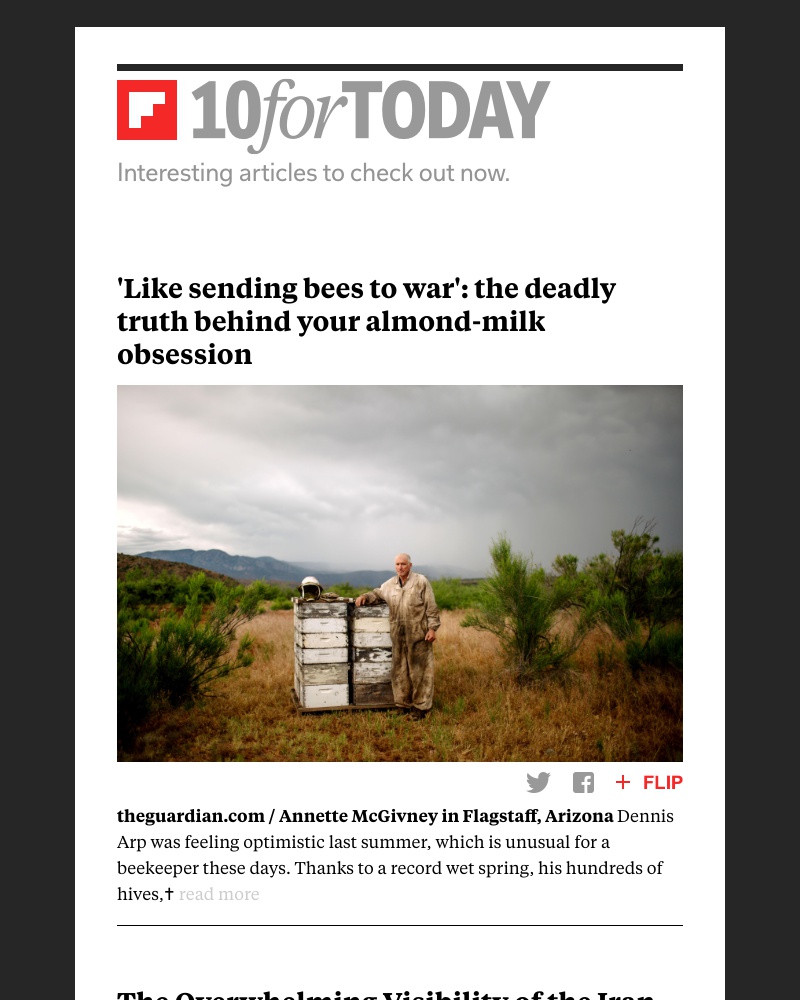 Flipboard - The deadly truth behind your almond-milk obsession