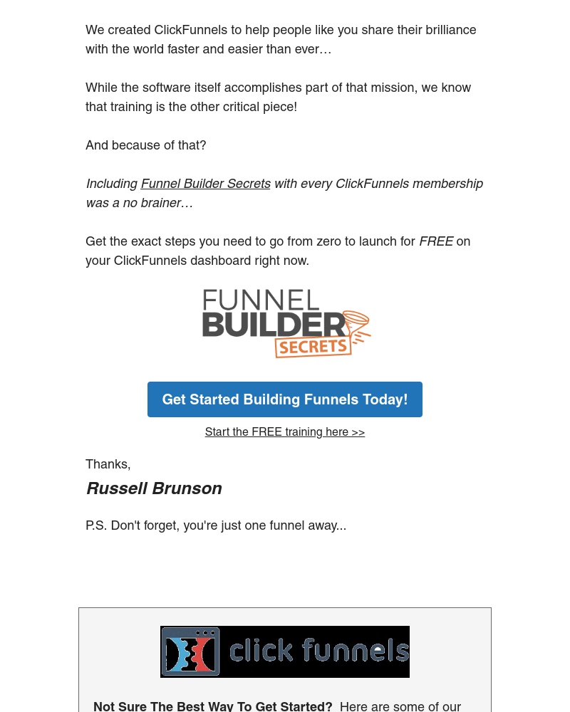ClickFunnels - The hero funnel (I'll send you a t-shirt)