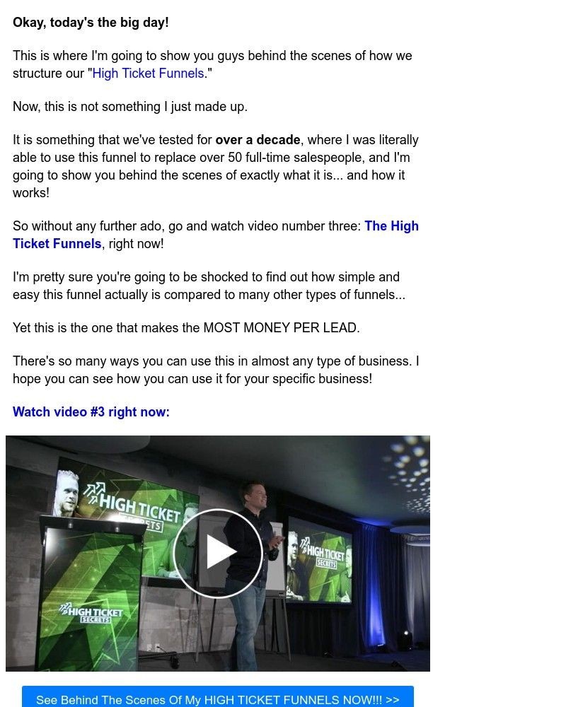 ClickFunnels - the HIGH TICKET FUNNEL (video 3 of 4)