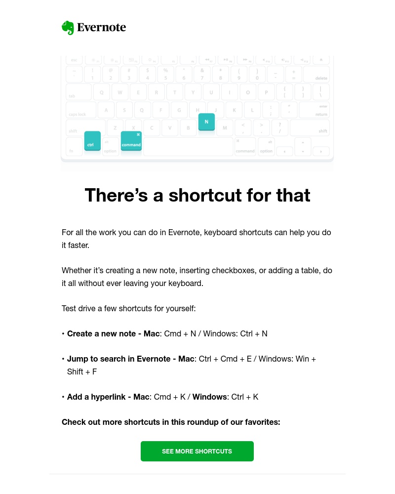 Evernote - The keys to using Evernote faster