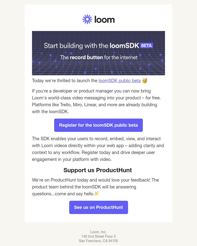 Loom - The loomSDK public beta is here – start building with video today