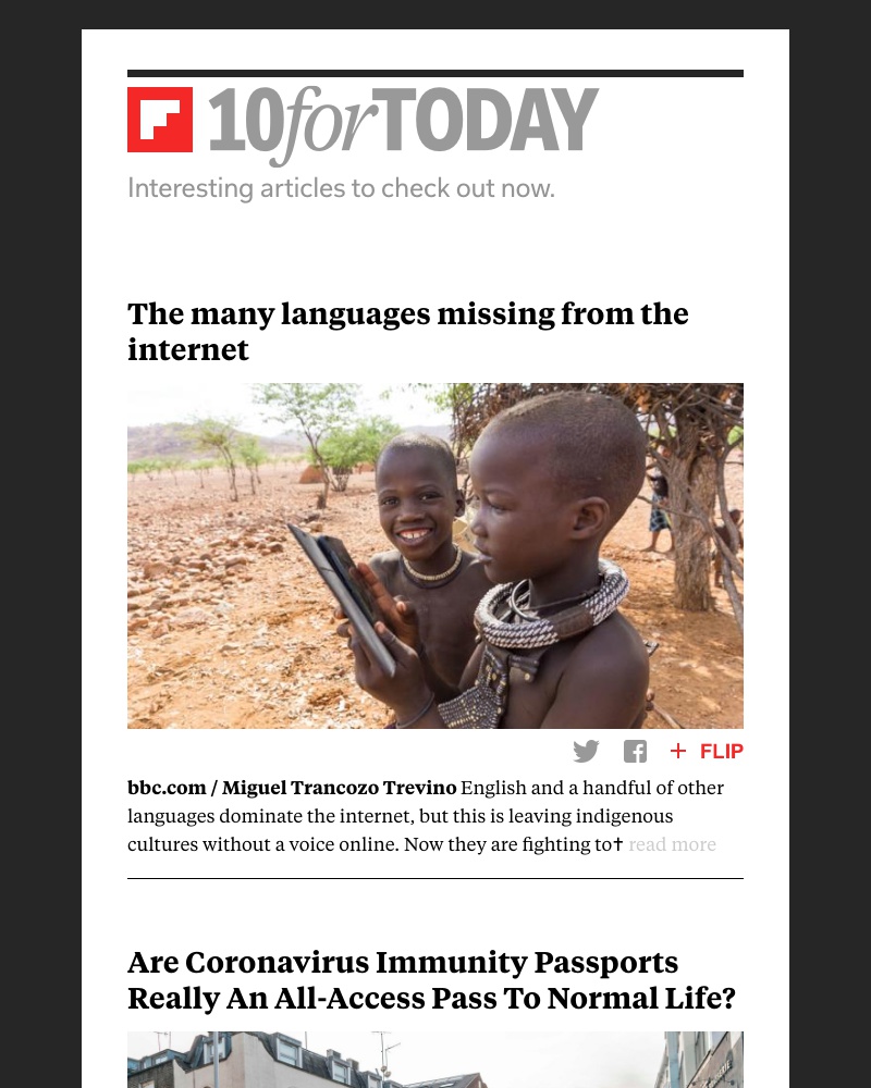 Flipboard - The many languages missing from the internet