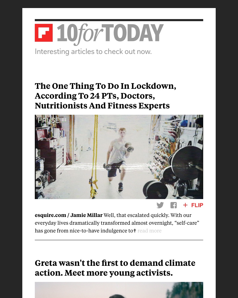 Flipboard - The one thing to do in lockdown, according to experts