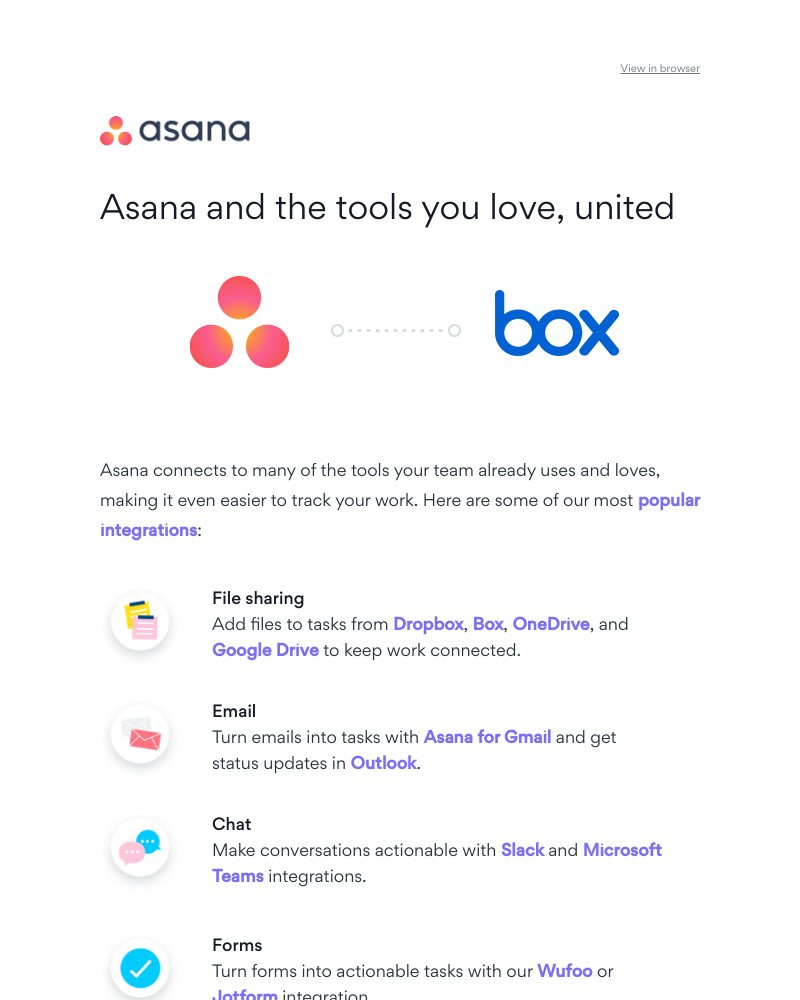 Asana - The perfect match: Asana integrations
