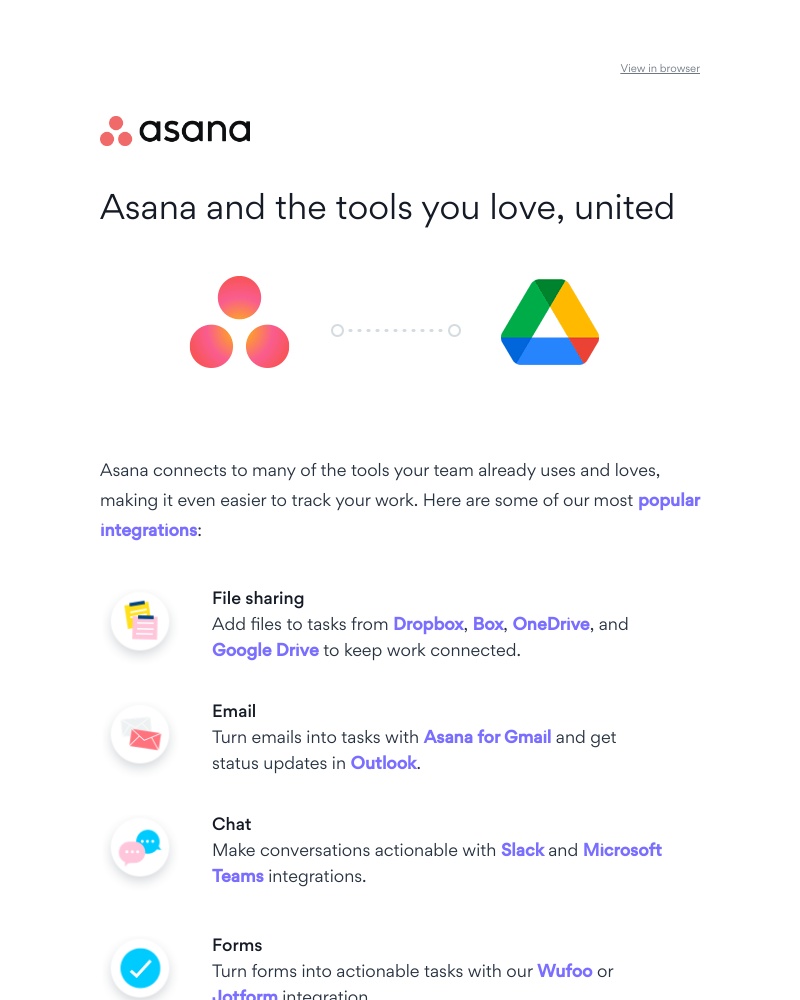 Asana - The perfect match: Asana integrations